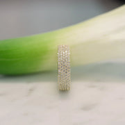 Round Brilliant Cut Full Eternity Moissanite Wedding Band Mapple Gems